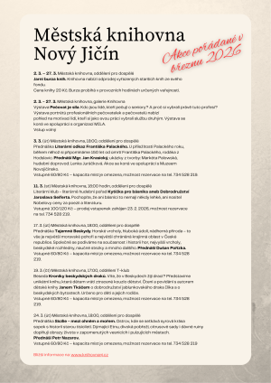 Městská knihovna Nový Jičín -- akce pořádané v březnu 2026 1